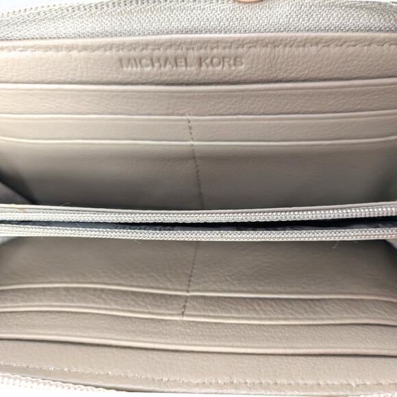 Pre-owned Michael Kors Saratoga Zip Around Continental Wallet - Picture 6 of 6